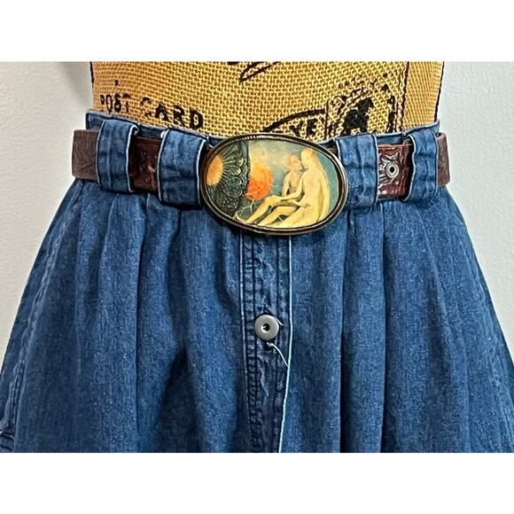 VTG Tooled Leather Belt Masterwork \